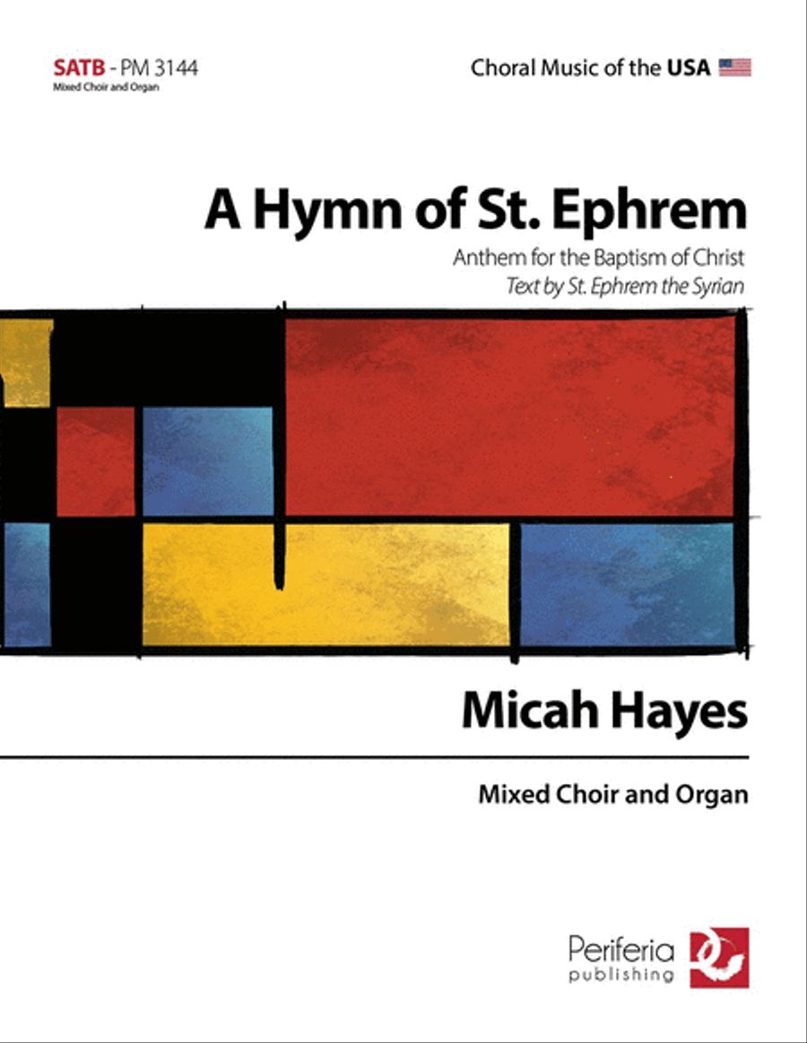A Hymn of St. Ephrem for Mixed Choir (SATB) and Organ 4-Part scores gallery preview page 1