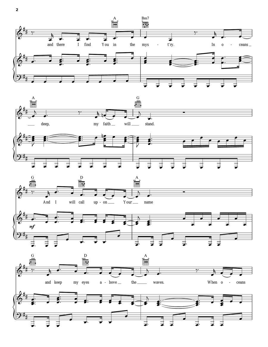 Oceans (Where Feet May Fail) Guitar scores gallery preview page 2