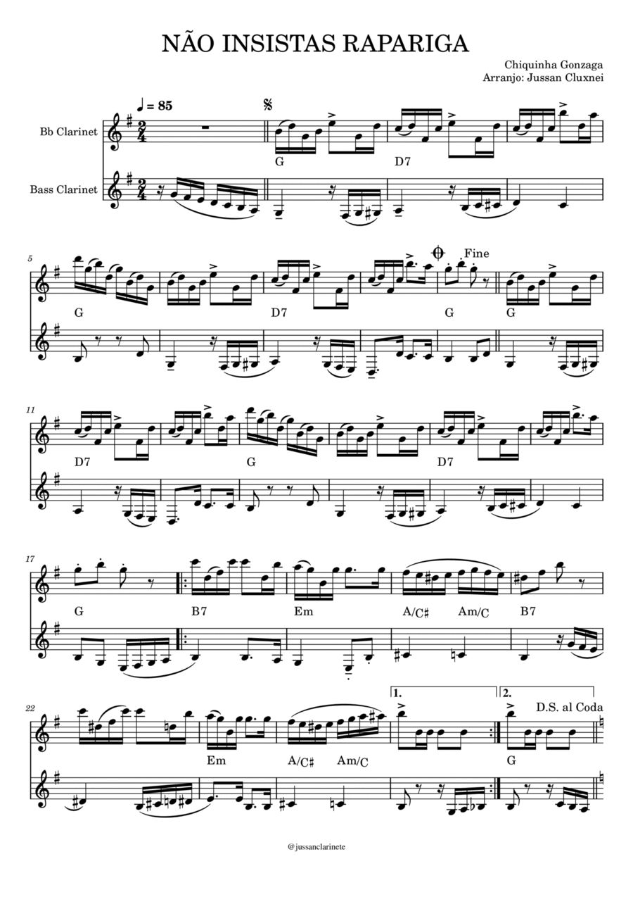 Não Insistas Rapariga (Do not insist girl) Não Insistas Rapariga (Do not insist girl) Small Ensemble scores gallery preview page 1