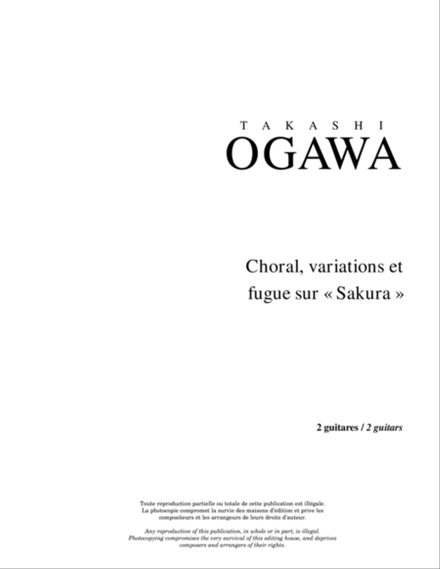 Choral, variations et fugue sur « Sakura » Classical Guitar scores gallery preview page 1
