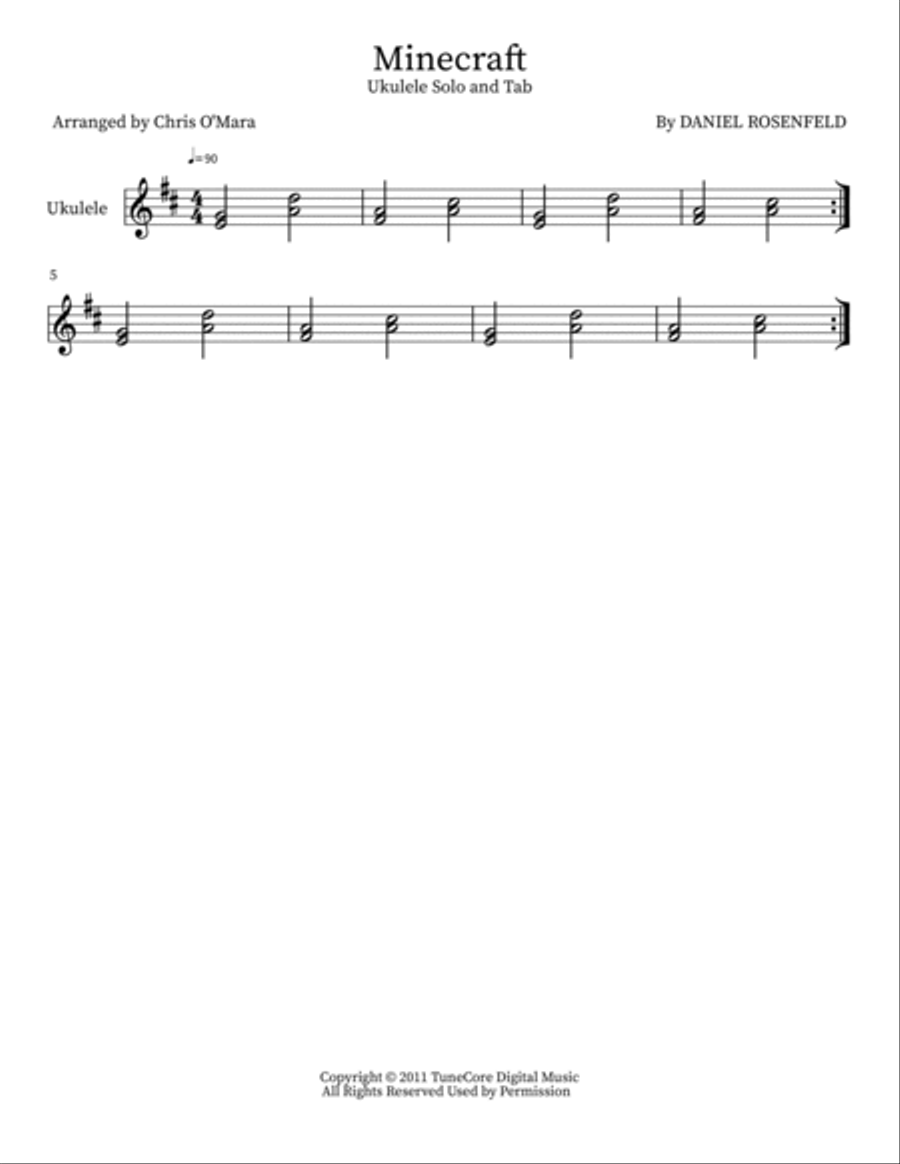 Minecraft Minecraft Guitar scores gallery preview page 2