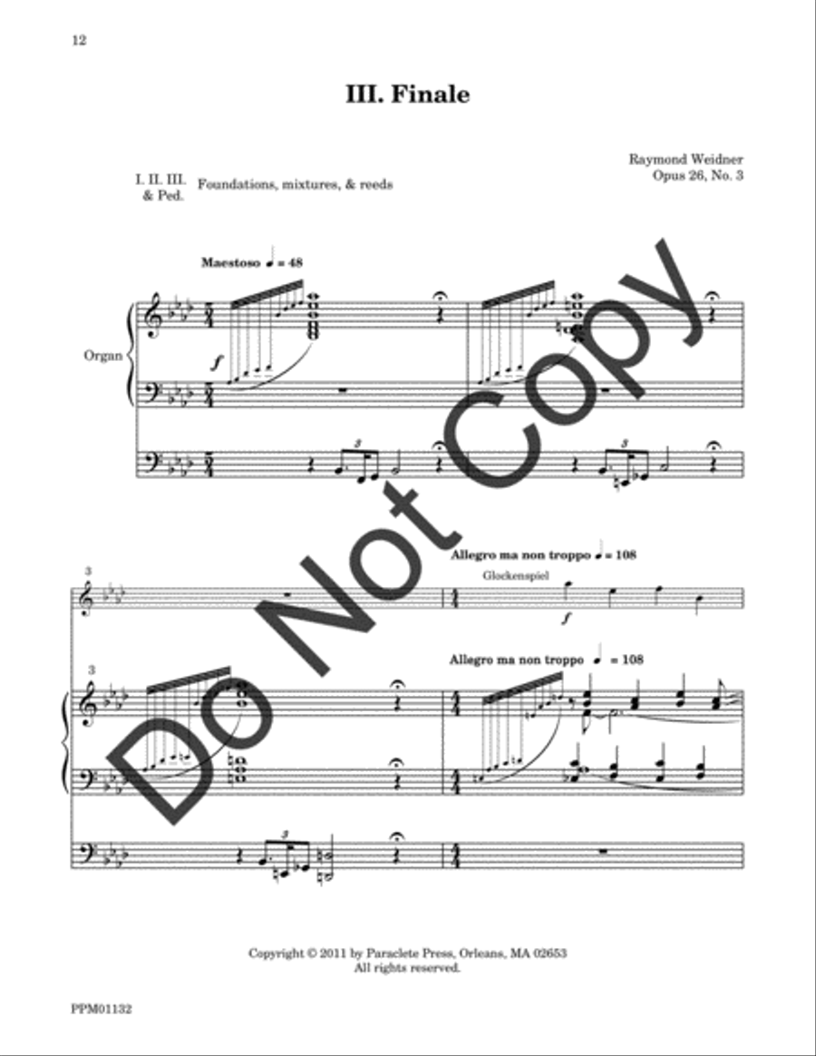 Cortege: Intrada, Arioso, Finale Percussion scores gallery preview page 39