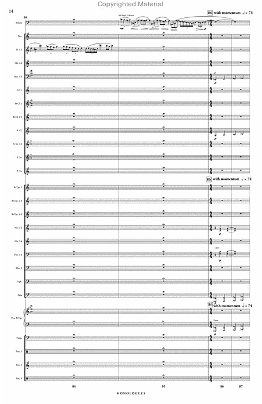 Monologues Concert Band scores gallery preview page 15