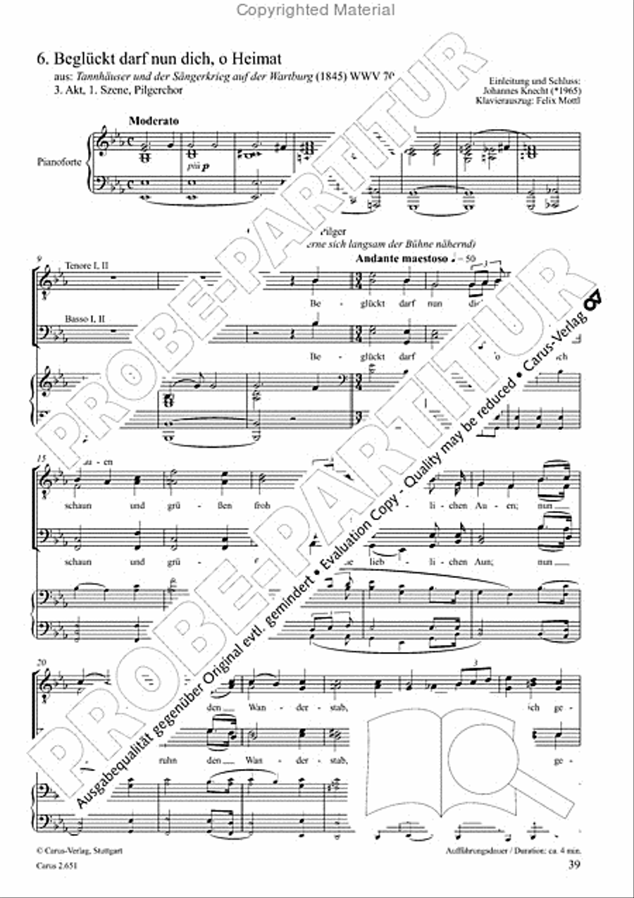 Choral collection Great Opera Choruses - Richard Wagner (choir & piano) Choir scores gallery preview page 40