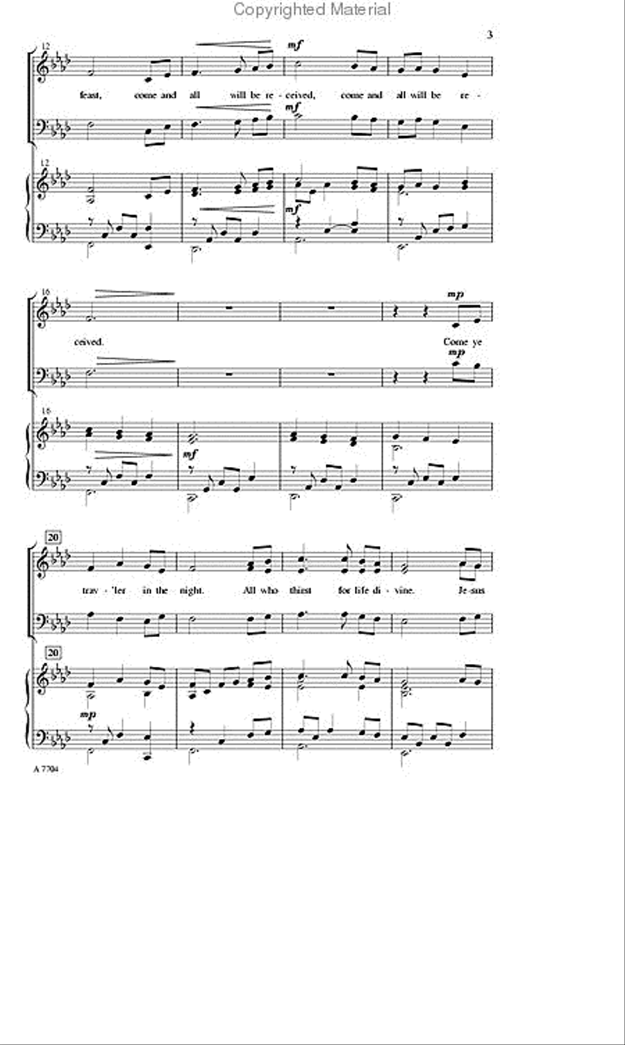 A Communion Invitation A Communion Invitation 4-Part scores gallery preview page 3