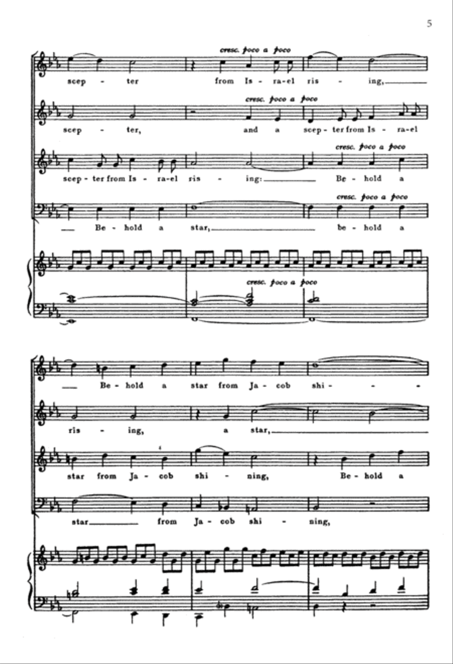 Behold a Star from Jacob Shining 4-Part scores gallery preview page 4