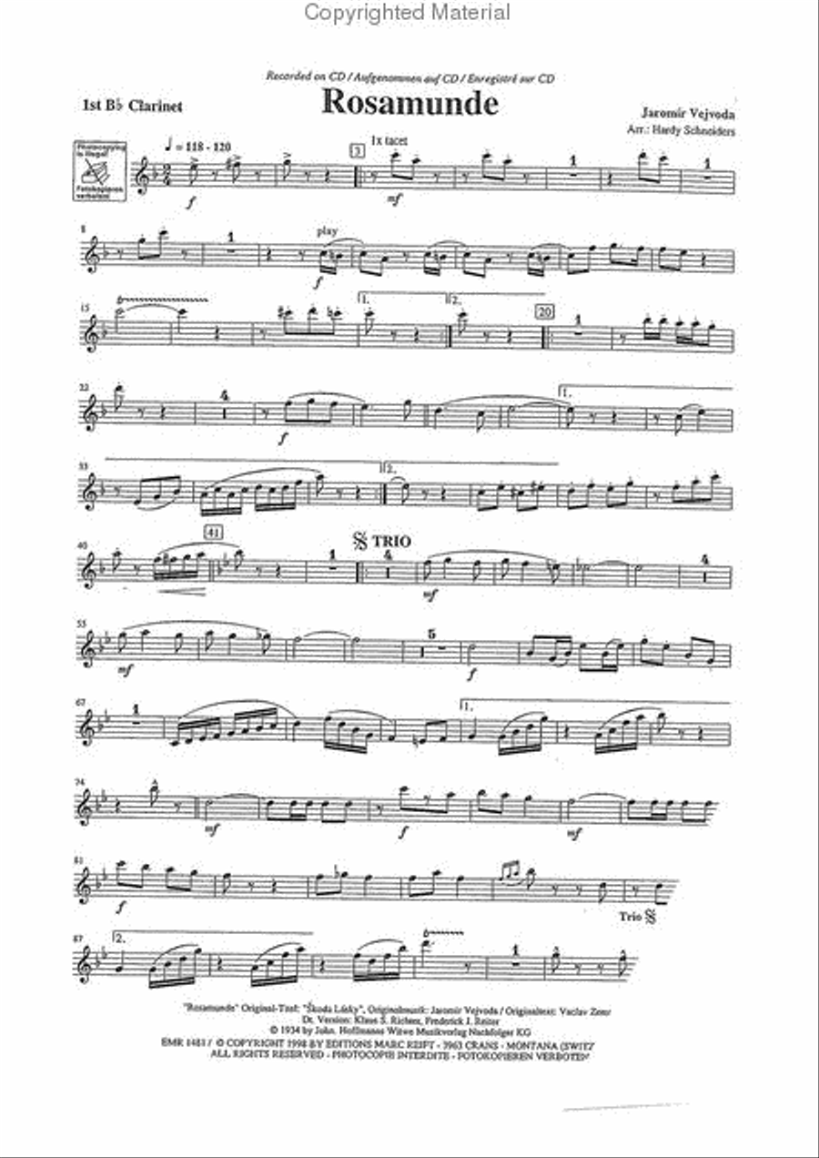 Play The 1st Clarinet With The Marc Reift Orchestra Concert Band scores gallery preview page 3