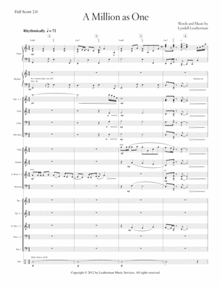 A Million as One--Full Score and Parts