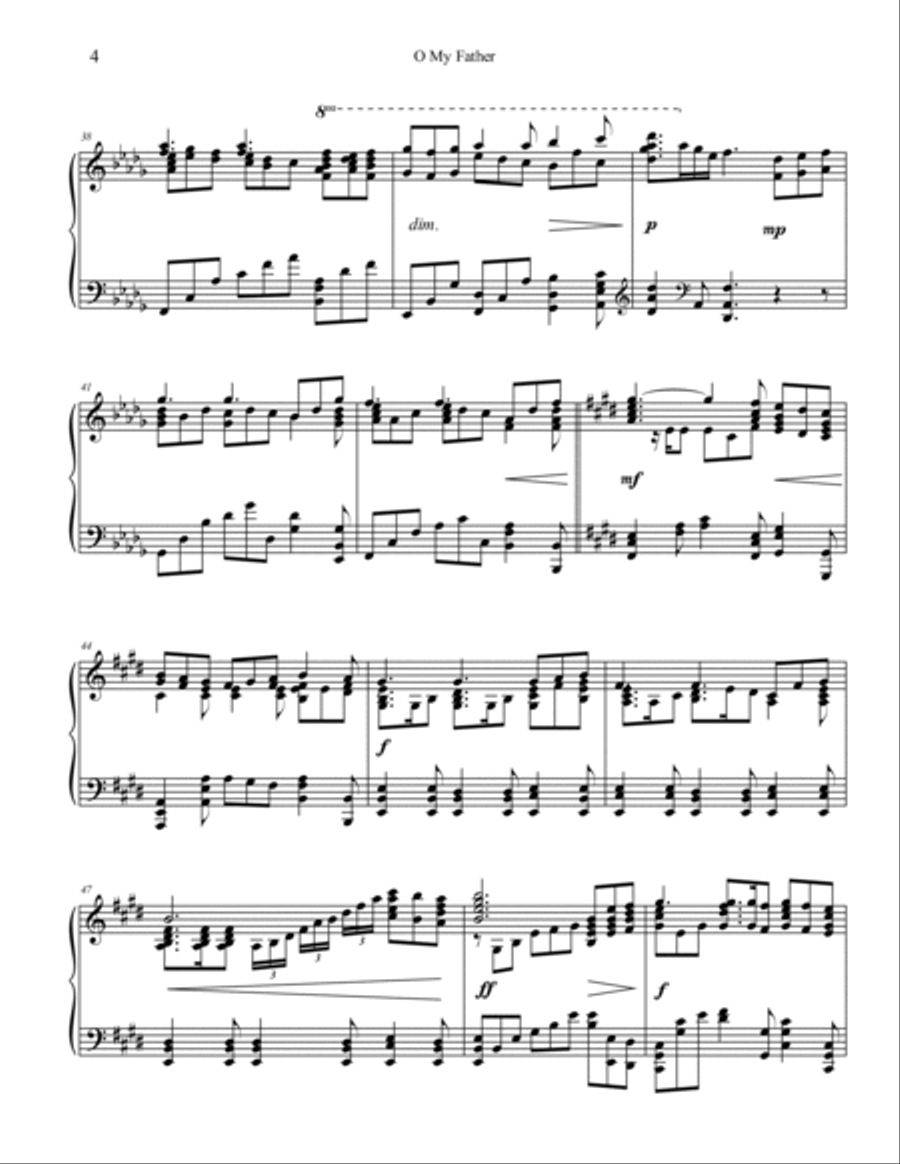O My Father - piano solo, advanced