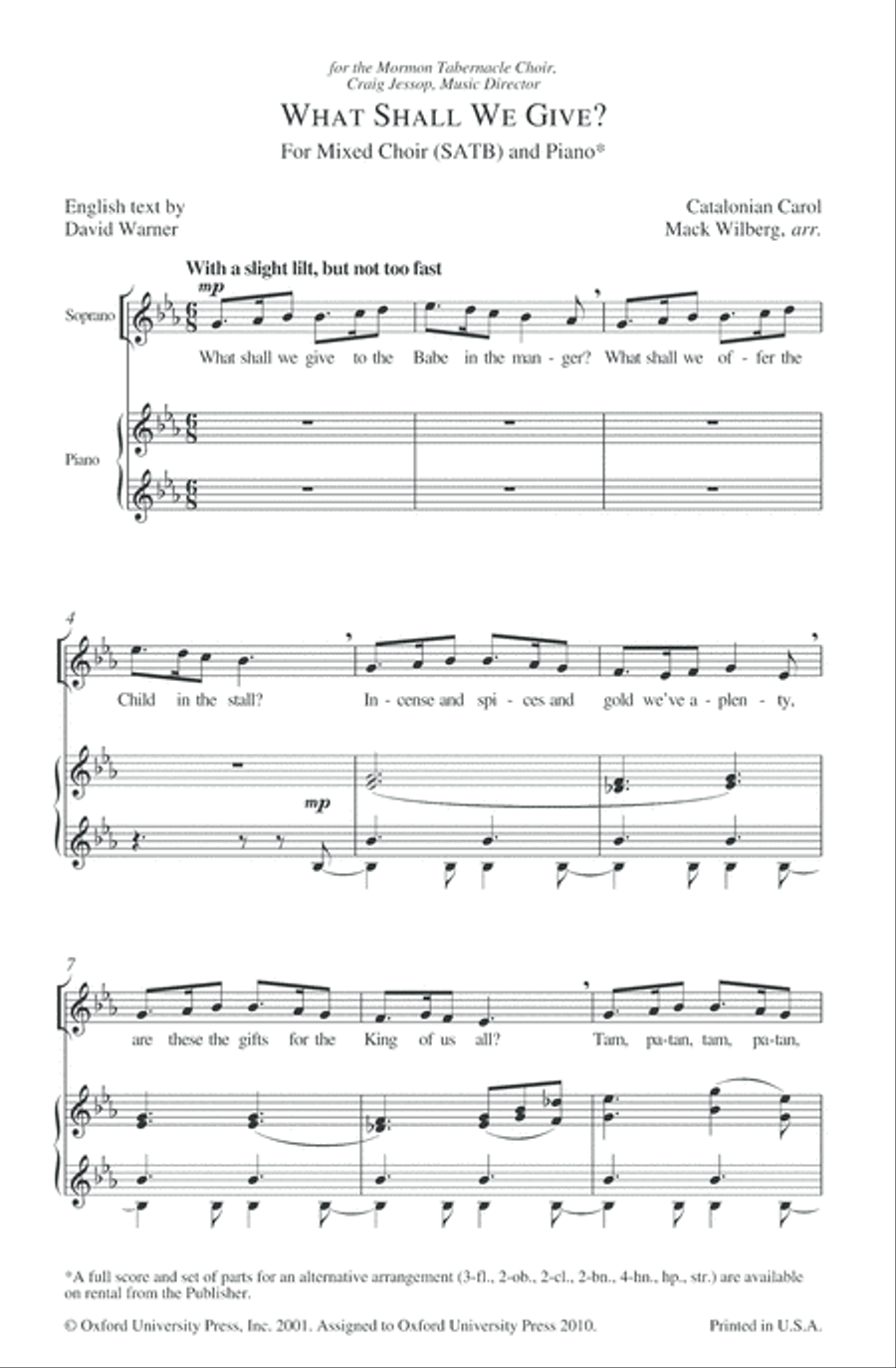 What shall we give? What shall we give? 4-Part scores gallery preview page 2