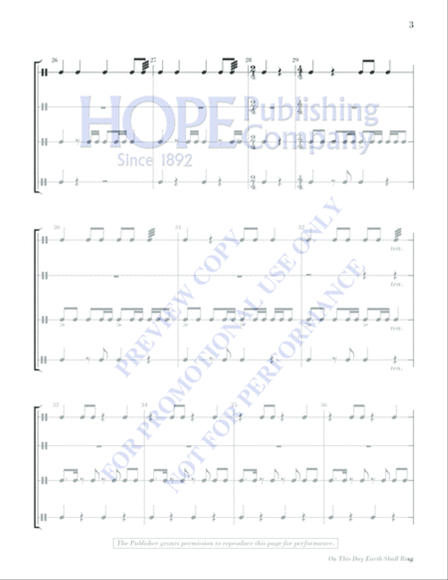 On This Day Earth Shall Ring Handbell Choir scores gallery preview page 15