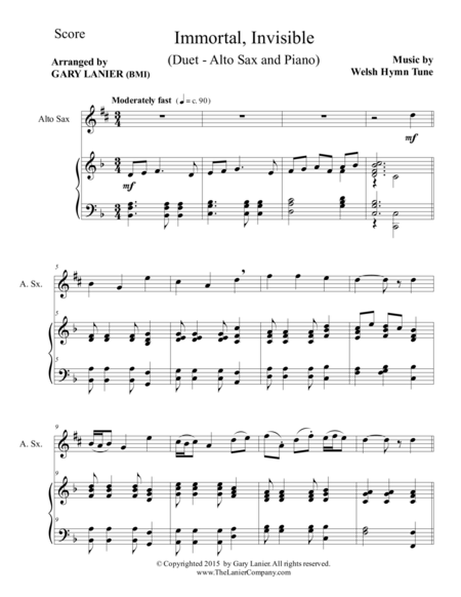 Gary Lanier: 3 HYMNS of PRAISE (Duets for Alto Sax & Piano) image number null