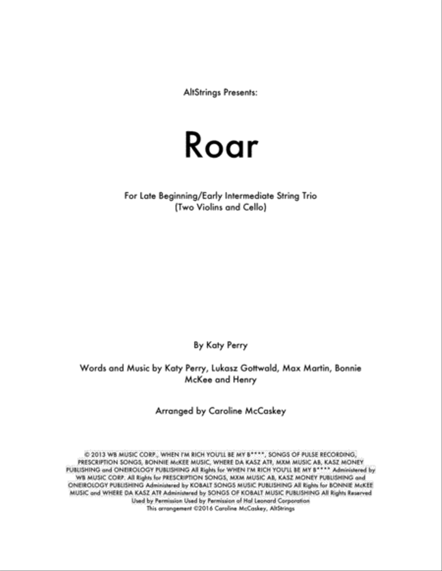 Roar String Trio scores gallery preview page 1