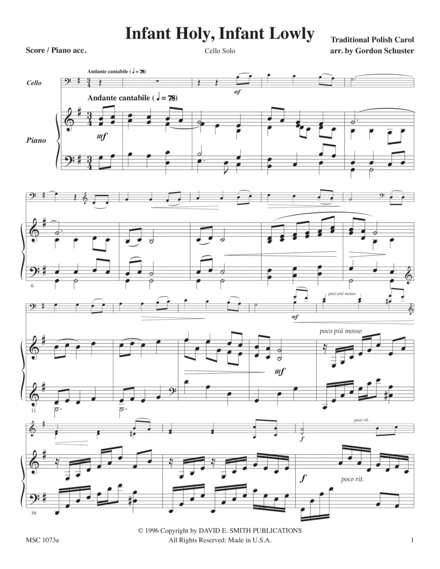 Maj. Christmas Solos - Cello, Vol. 3 Cello Solo scores gallery preview page 1