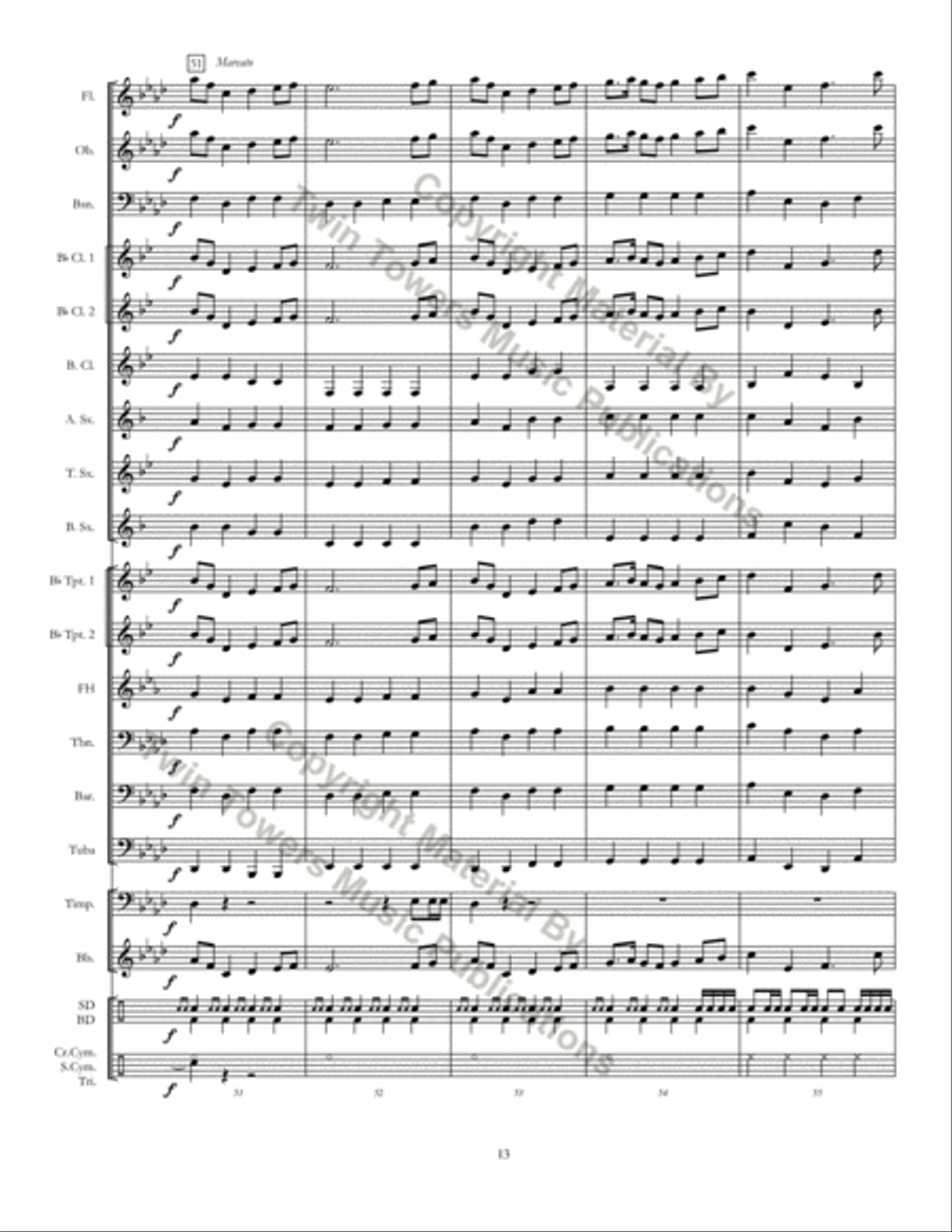 March to the Arches March to the Arches Concert Band scores gallery preview page 13