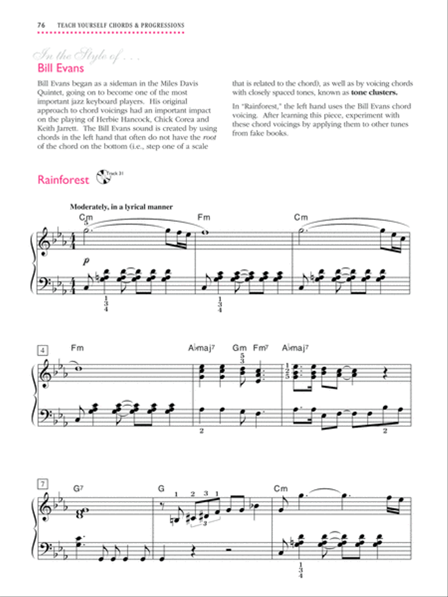 Alfred's Teach Yourself Chords & Progressions at the Keyboard - Book/CD Piano Method scores gallery preview page 4