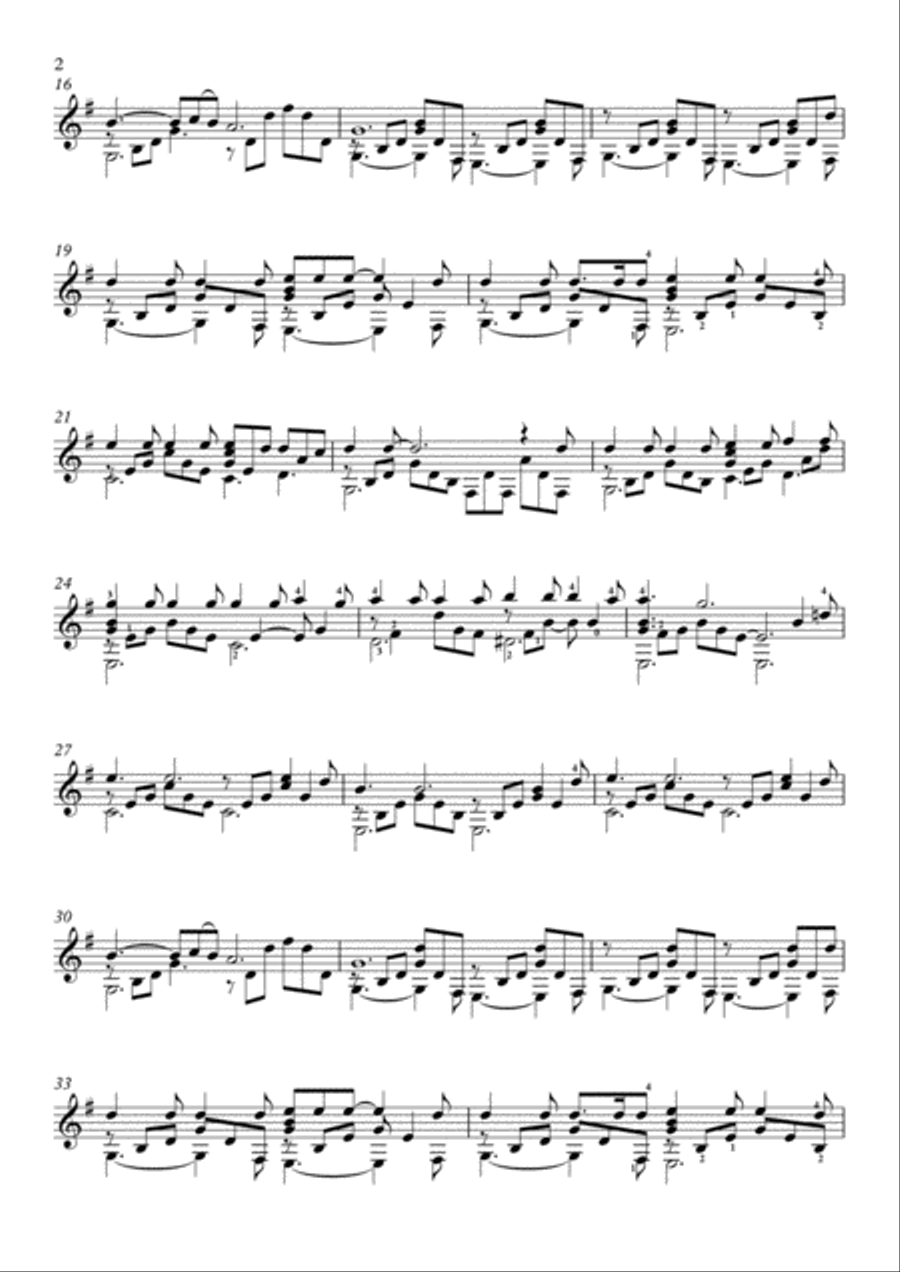 Hallelujah Guitar Solo scores gallery preview page 2