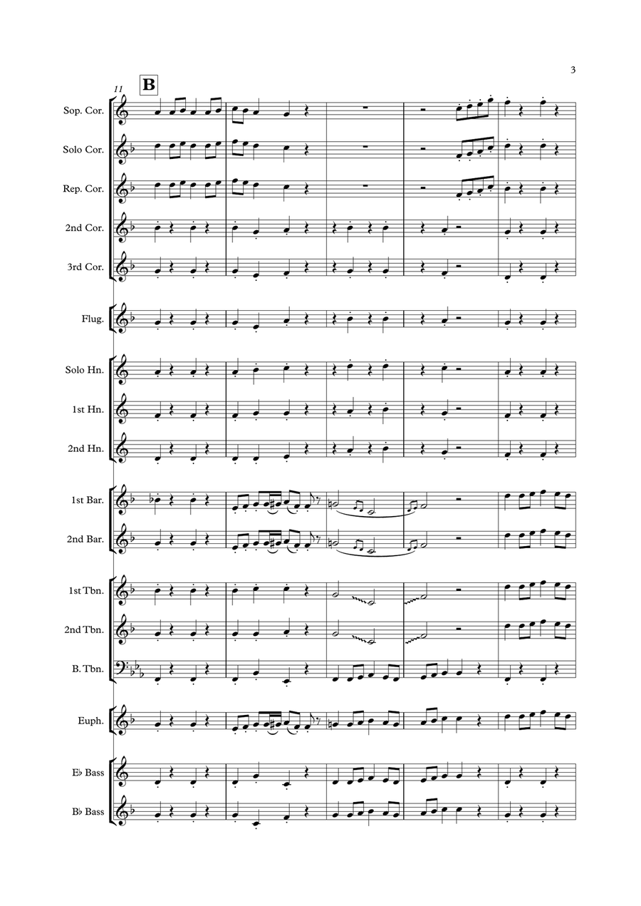 Oompa-loompa-doompadee-doo Brass Band scores gallery preview page 3