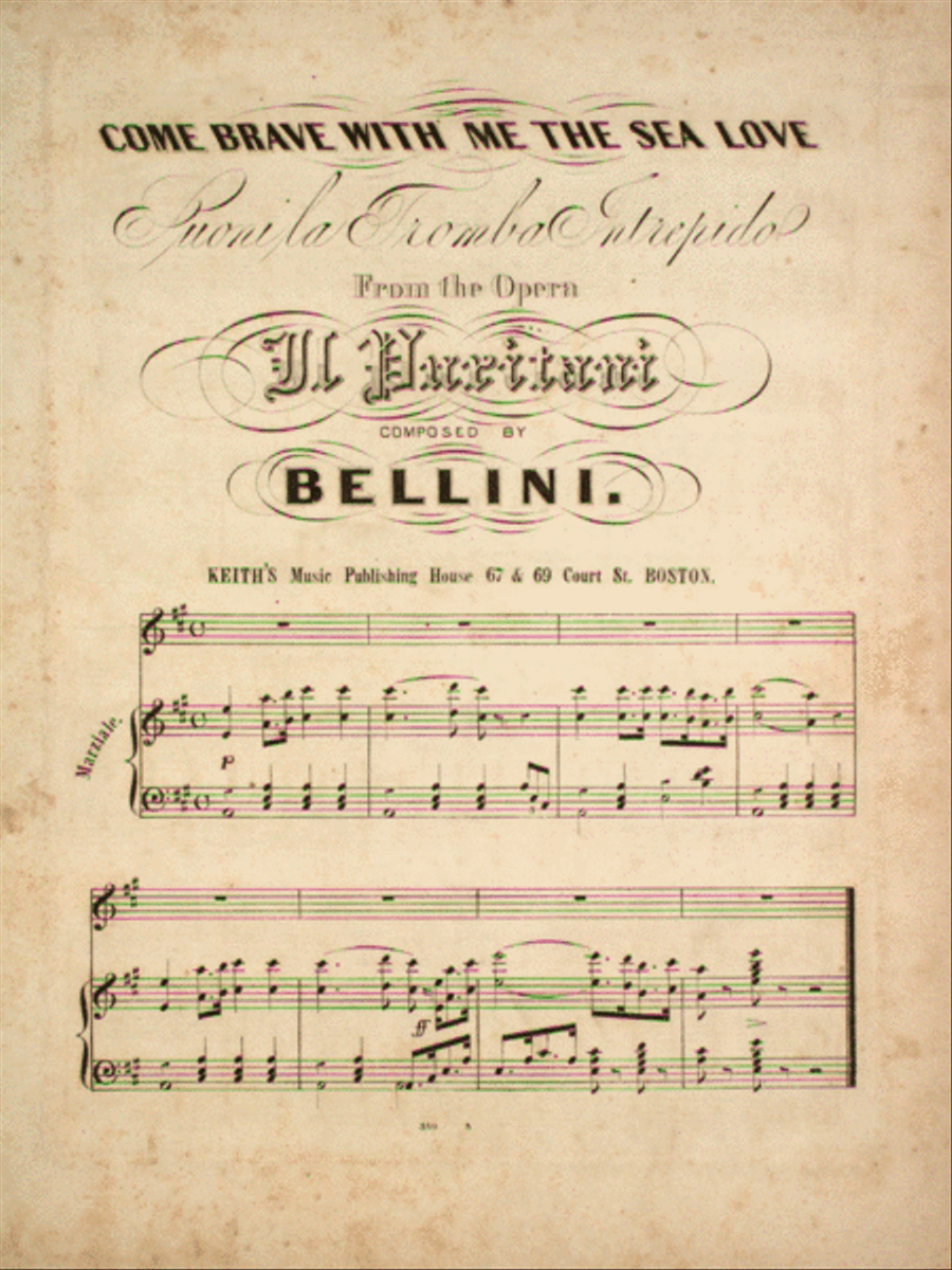 Come Brave With Me the Sea, Love. Suoni la Tromba Intrepido Voice scores gallery preview page 1