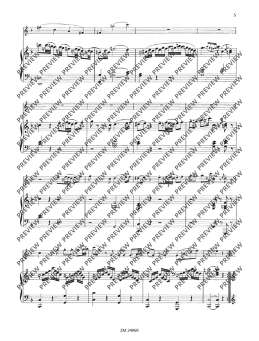 Sonata F major KV 376 (374d) Flute Solo scores gallery preview page 6