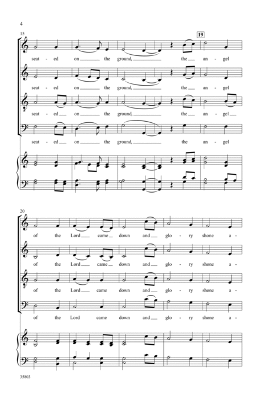 While Shepherds Watched Their Flocks 4-Part scores gallery preview page 3