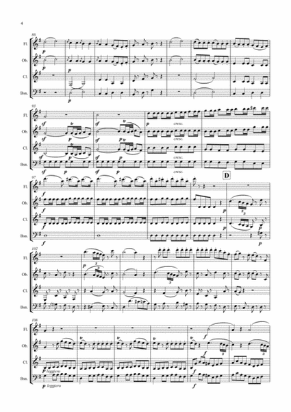 Mozart: Serenade No.13 in G "Eine Kleine Nachtmusik" K.525 Mvt.I Allegro - wind quartet image number null