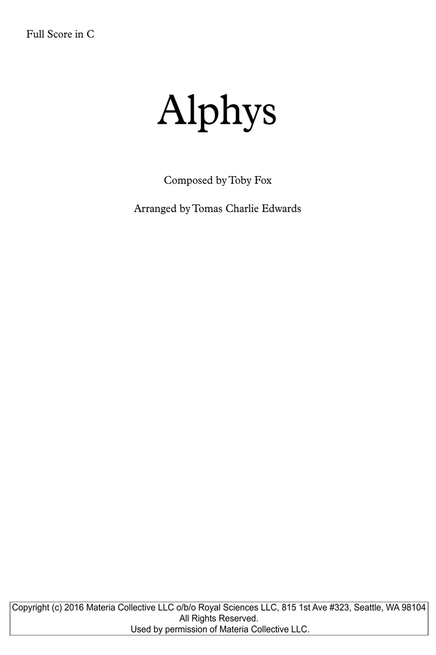 Alphys (from Undertale) Brass Ensemble scores gallery preview page 1