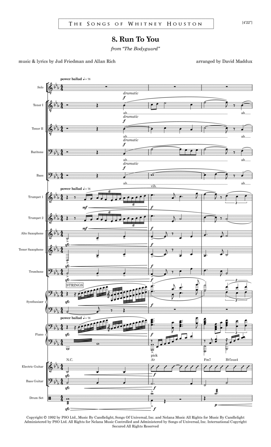Run To You Large Ensemble scores gallery preview page 1