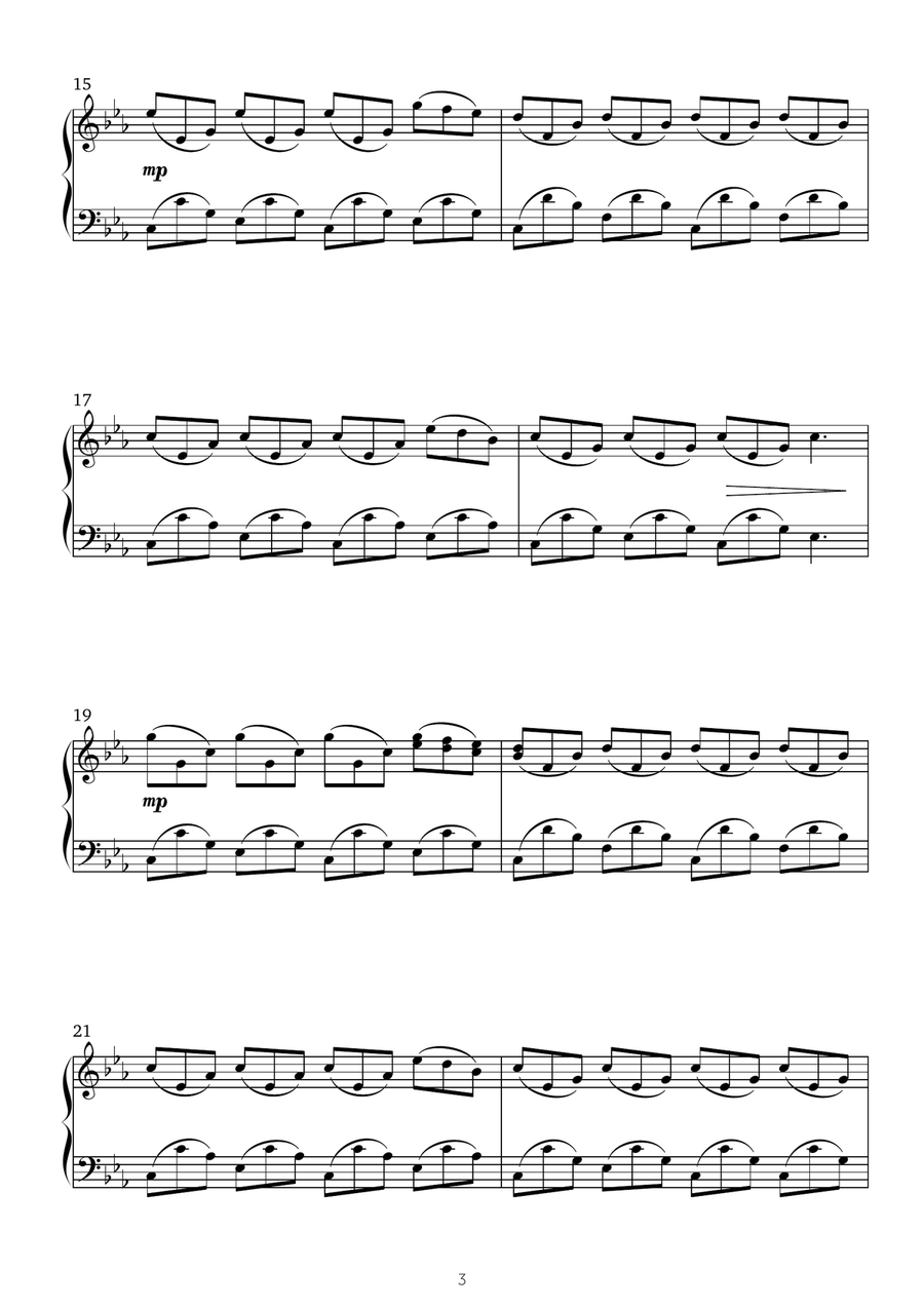 Eva's Quest Piano Solo scores gallery preview page 3