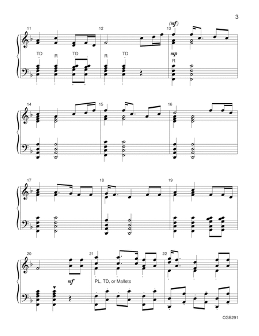 Hark I Hear the Harps Eternal Handbell Choir scores gallery preview page 3