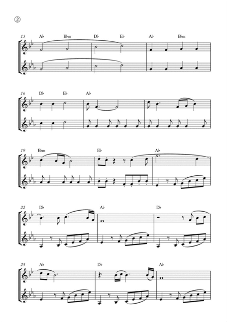 My Girl Brass Duet scores gallery preview page 2