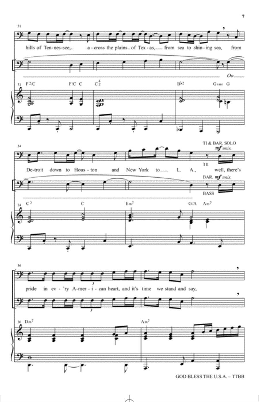 God Bless The U.S.A. God Bless The U.S.A. TTBB scores gallery preview page 6