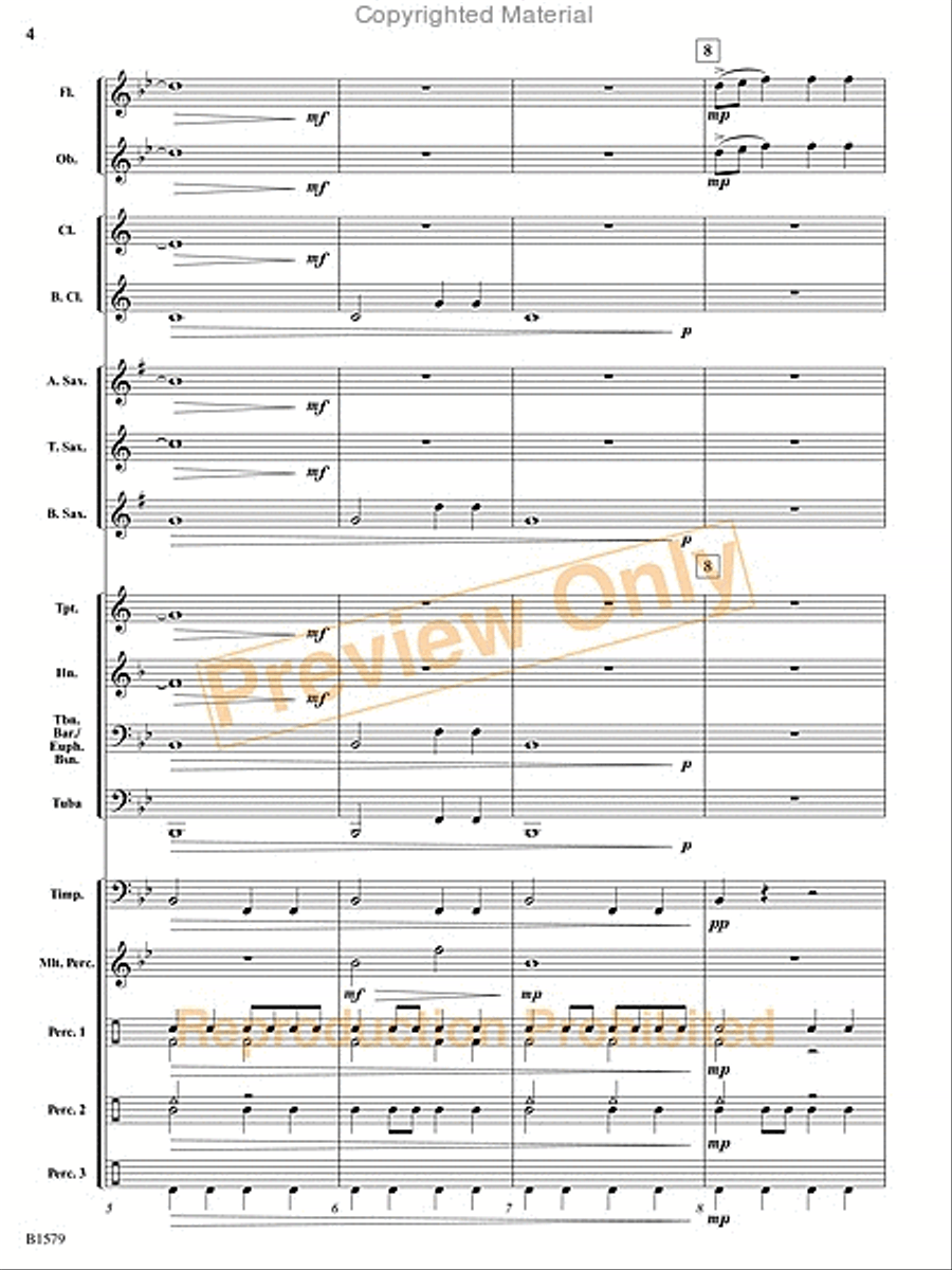 Knightly Procession Concert Band scores gallery preview page 5