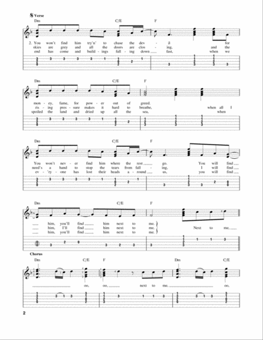 Next To Me Acoustic Guitar scores gallery preview page 2