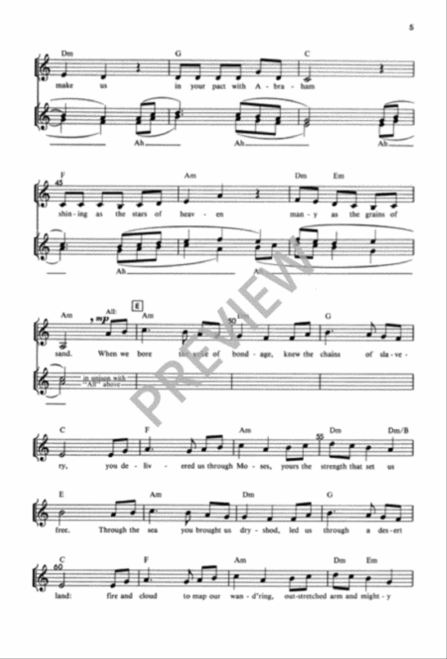 Tableprayer: God of Life and of the Living Unison Choir scores gallery preview page 6