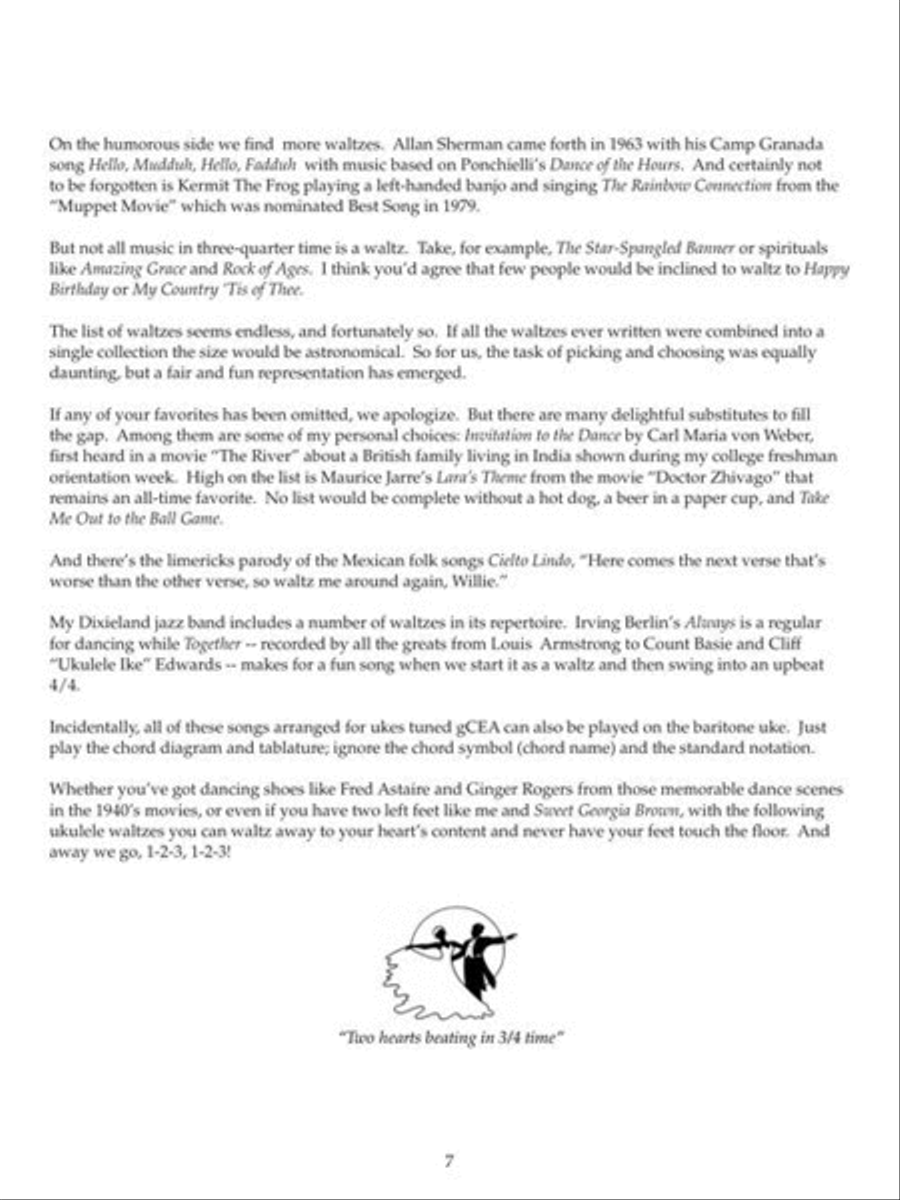 The Ultimate Collection of Waltzes for the Ukulele Guitar Tablature scores gallery preview page 7
