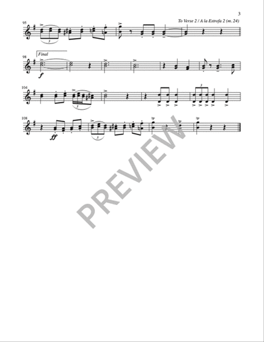 Las Mañanitas / The Morning Song - Instrument edition Trumpet scores gallery preview page 7