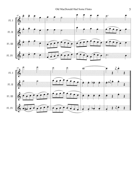 Old MacDonald Had Some Flutes (Flute Quartet) image number null