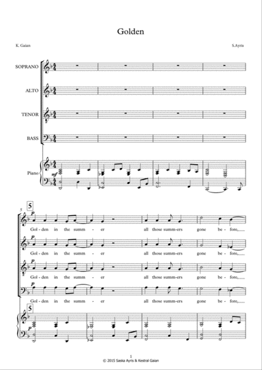Golden 4-Part scores gallery preview page 2