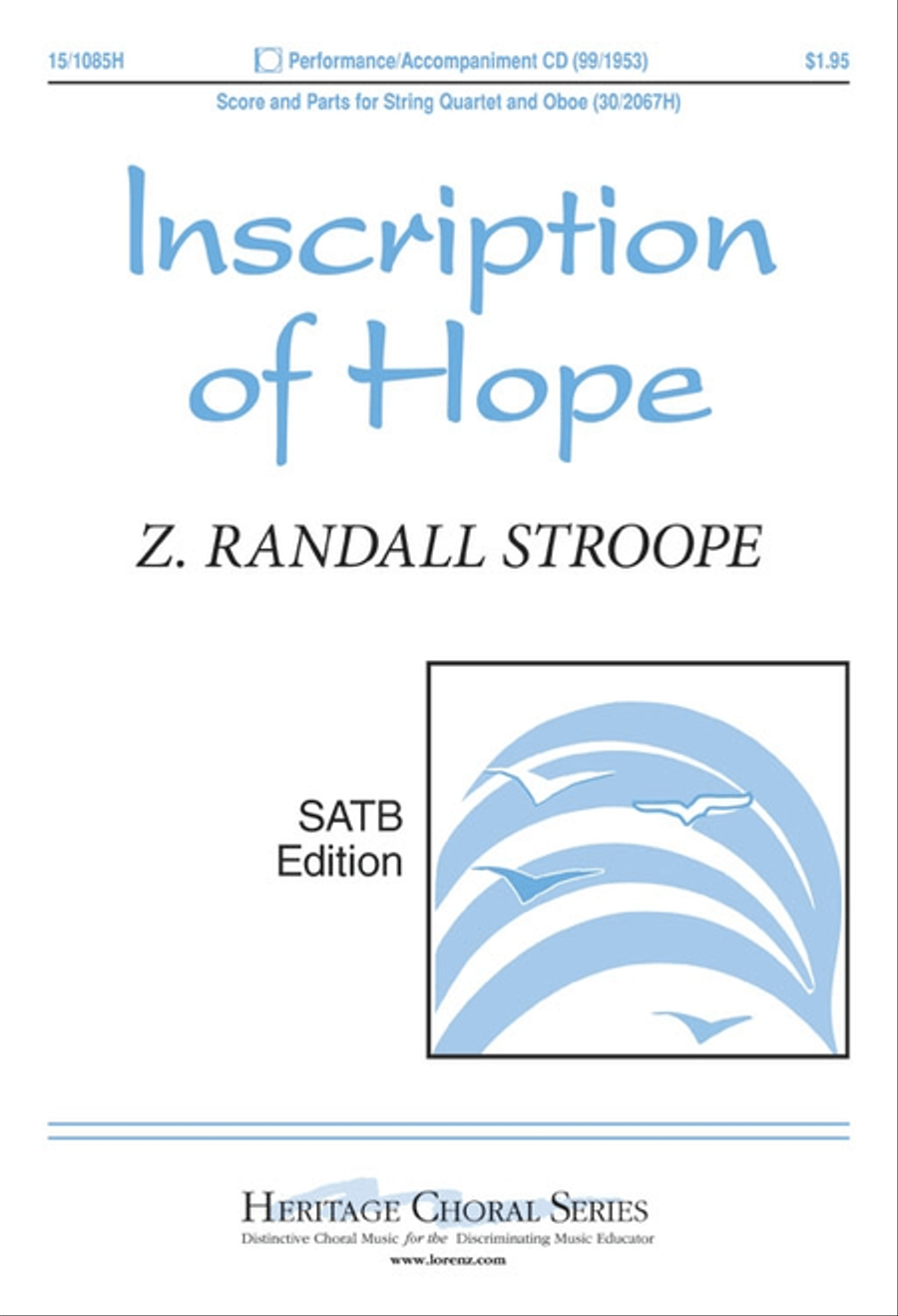 Inscription of Hope 4-Part scores gallery preview page 1