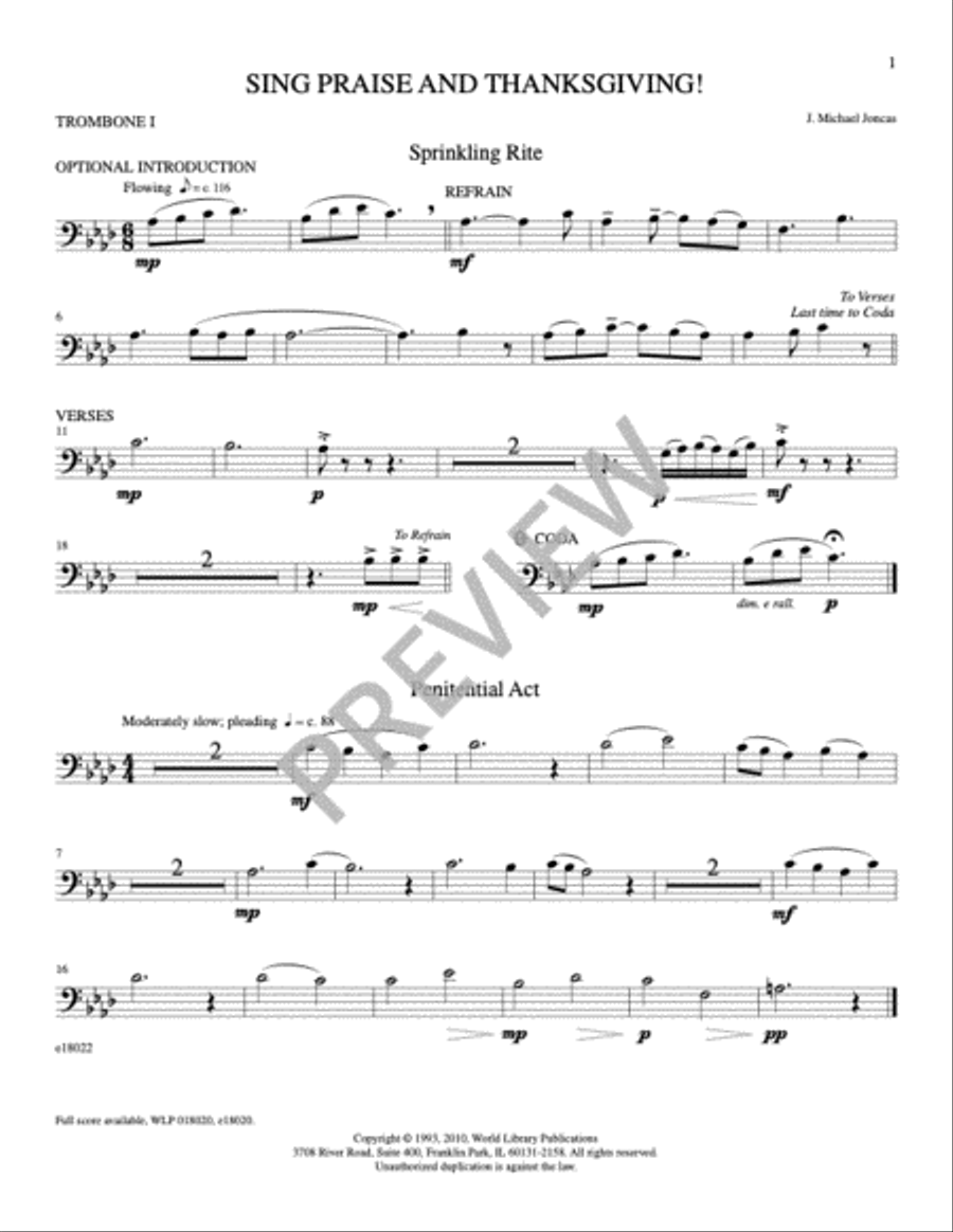 Sing Praise and Thanksgiving Mass-Choir, Cantor, Keyboard, Guitar Edition Choir scores gallery preview page 17