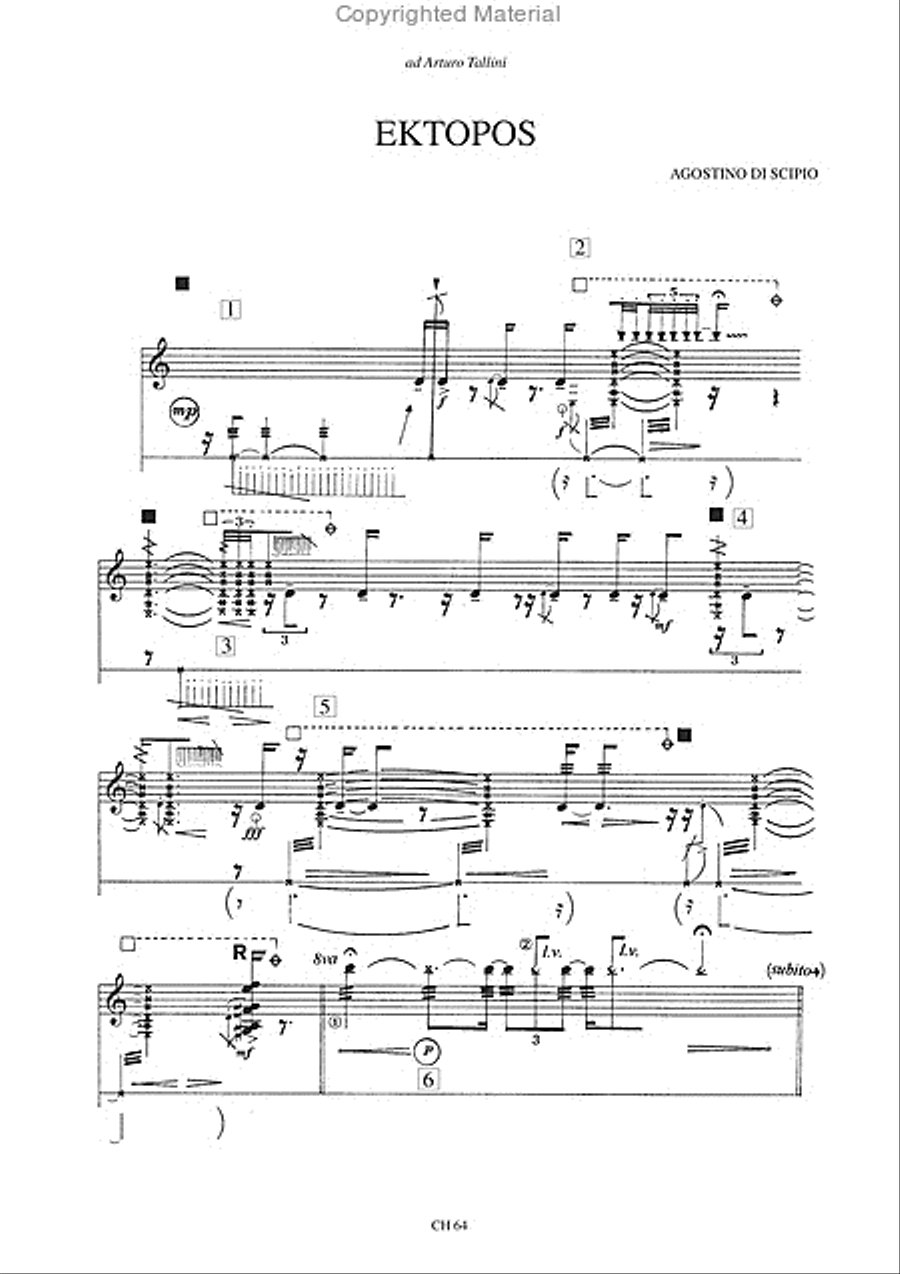 Musica Incerta - Un’introduzione alla musica contemporanea per Chitarra. 6 Compositions for Guitar by Mauro Bortolotti, Mauro Cardi, Fabrizio Casti, Agostino Di Scipio, Fausto Razzi, Italo Vescovo (Introduction by Enrico Fubini and Filippo Poletti) Acoustic Guitar scores gallery preview page 5