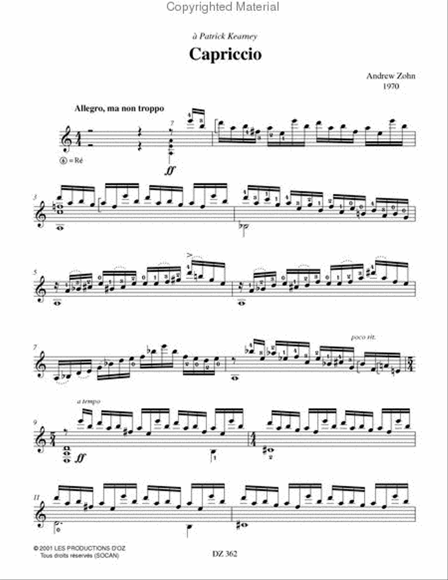 Capriccio Classical Guitar scores gallery preview page 2