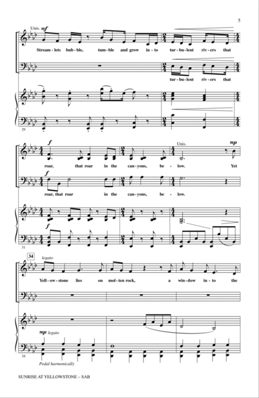Sunrise At Yellowstone (from American Landscapes) 3-Part scores gallery preview page 4