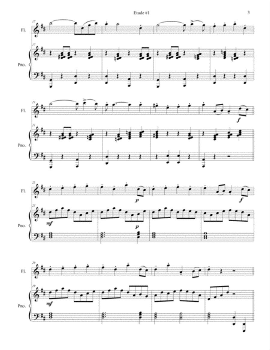 Flute and Piano Duets Flute Duet scores gallery preview page 3