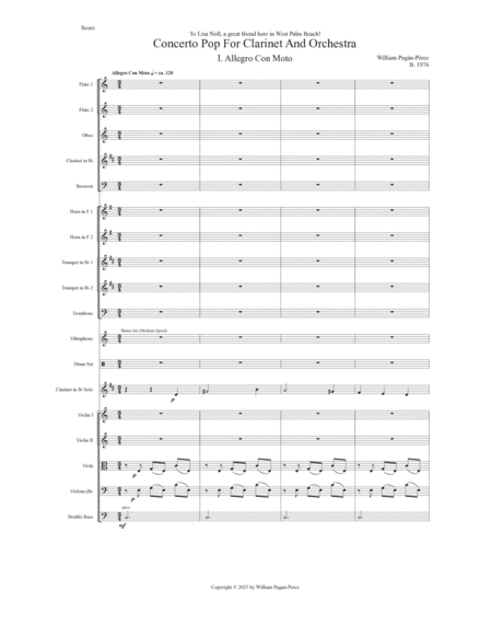Concerto Pop For Clarinet and Orchestra