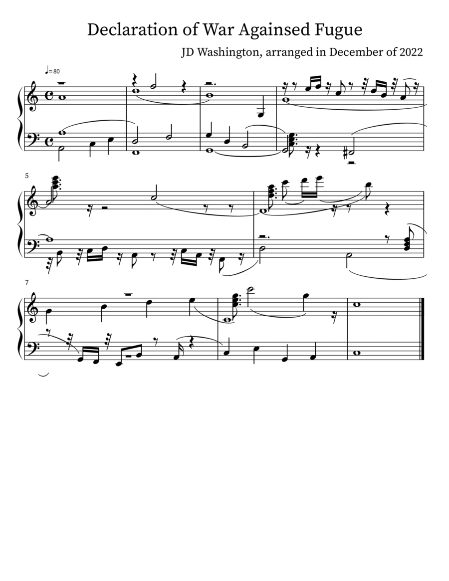 Bellum in Fuga Bellum in Fuga Voice scores gallery preview page 1