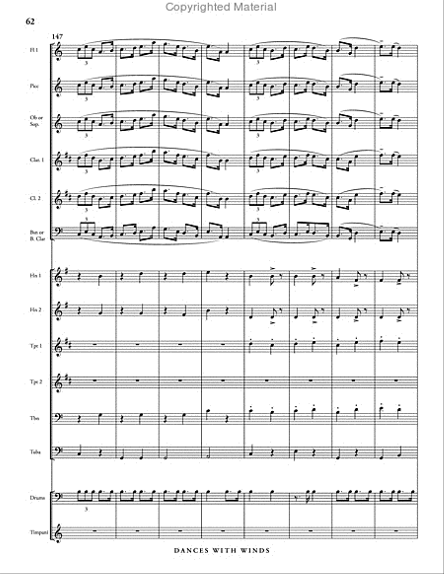 Dances with Winds Dances with Winds Concert Band scores gallery preview page 68