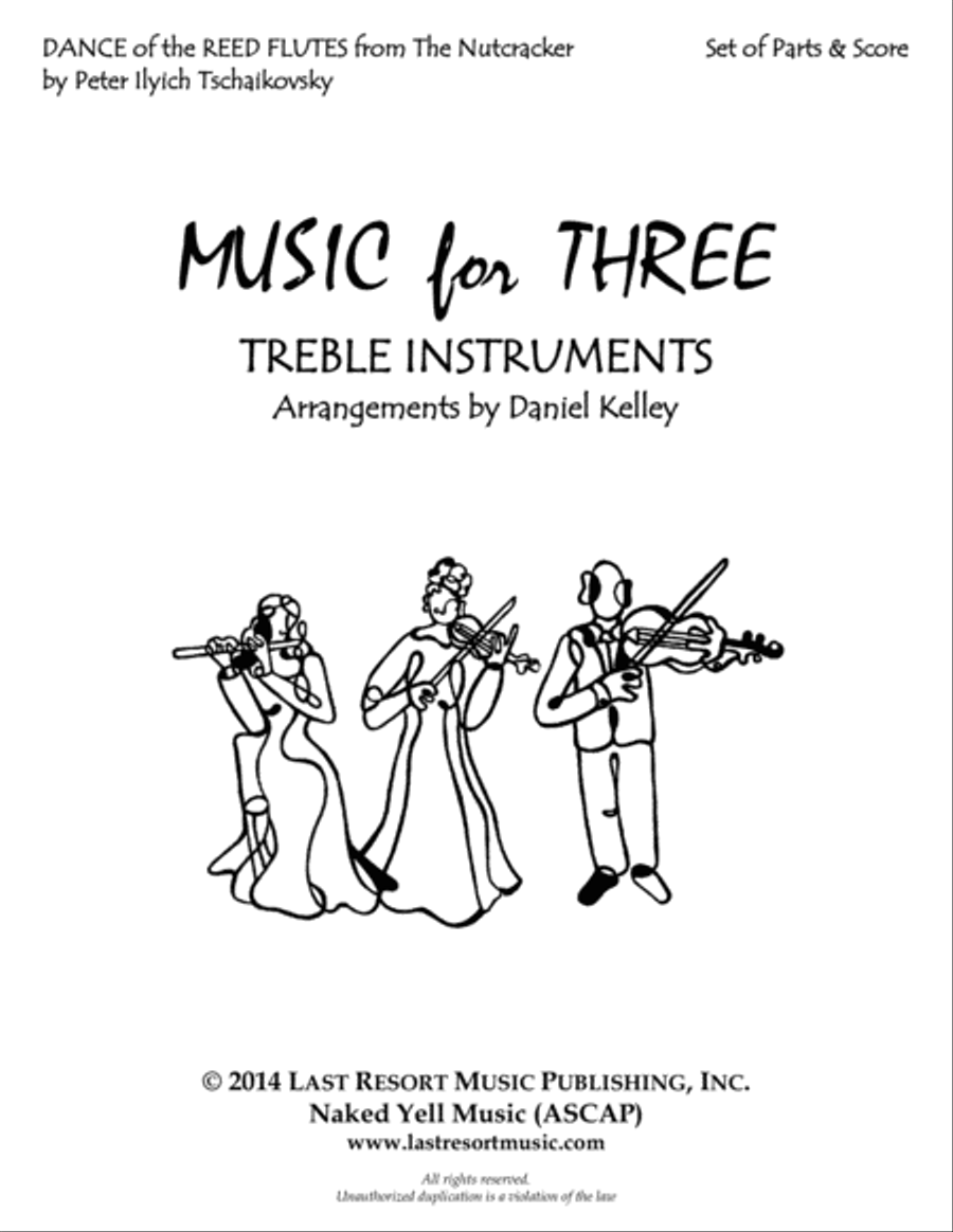 Dance of the Reed Flutes from The Nutcracker for Flute Trio (Two Flutes & Alto Flute) Small Ensemble scores gallery preview page 3