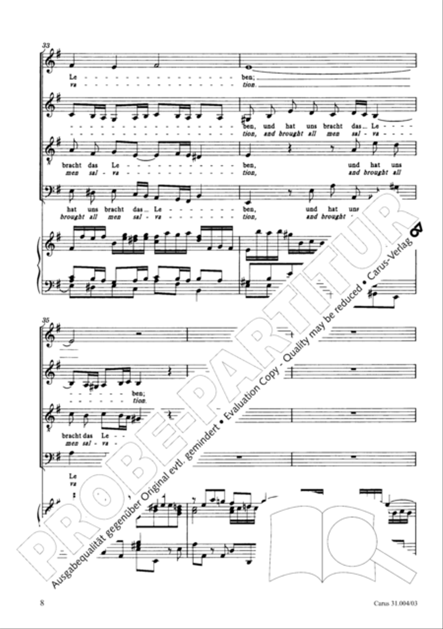Christ lay in death's cold prison (Christ lag in Todesbanden) 4-Part scores gallery preview page 9